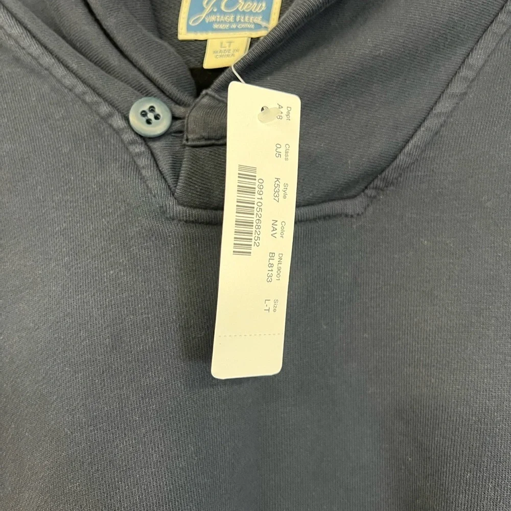 NWT Navy Men’s J Crew Sweatshirt. size men’s large tall
